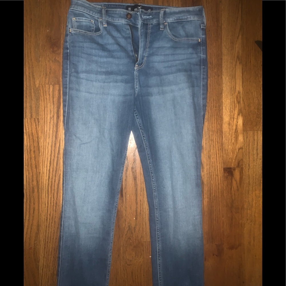 hollister blue jeans , size 5